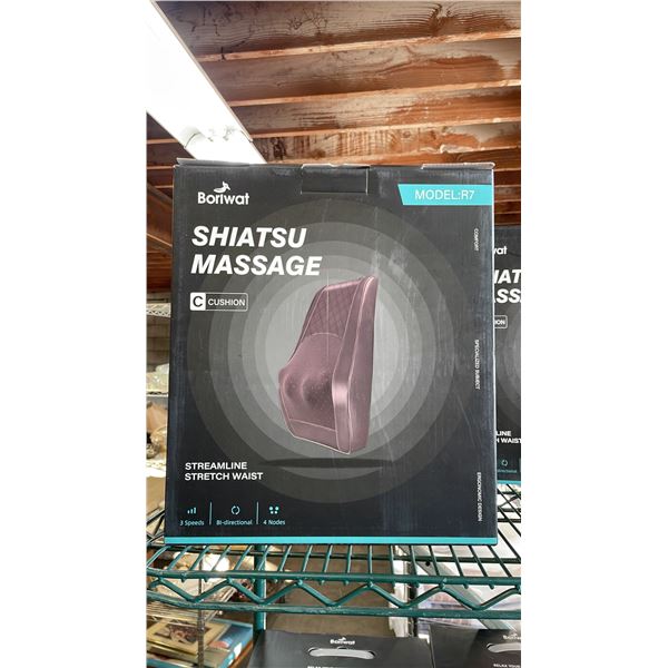 *NEW IN BOX* BORIWAT SHIATSU MASSAGE CUSHION MODEL R7 (BROWN)
