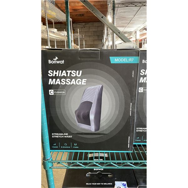 *NEW IN BOX* BORIWAT SHIATSU MASSAGE CUSHION MODEL R7 (GREY & BLACK)