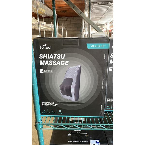 *NEW IN BOX* BORIWAT SHIATSU MASSAGE CUSHION MODEL R7 (GREY & BLACK)