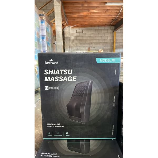 *NEW IN BOX* BORIWAT SHIATSU MASSAGE CUSHION MODEL R7 (BLACK)