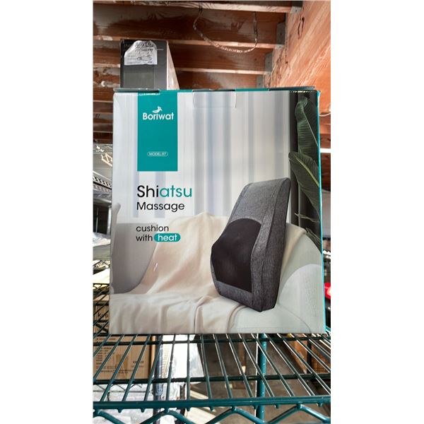 *NEW IN BOX* BORIWAT SHIATSU MASSAGE CUSHION WITH HEAT MODEL R7 (GRAY)