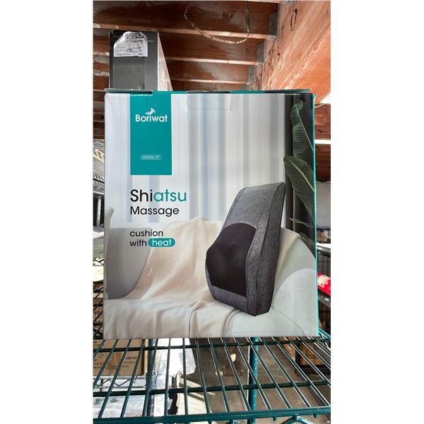 *NEW IN BOX* BORIWAT SHIATSU MASSAGE CUSHION WITH HEAT MODEL R7 (GRAY)
