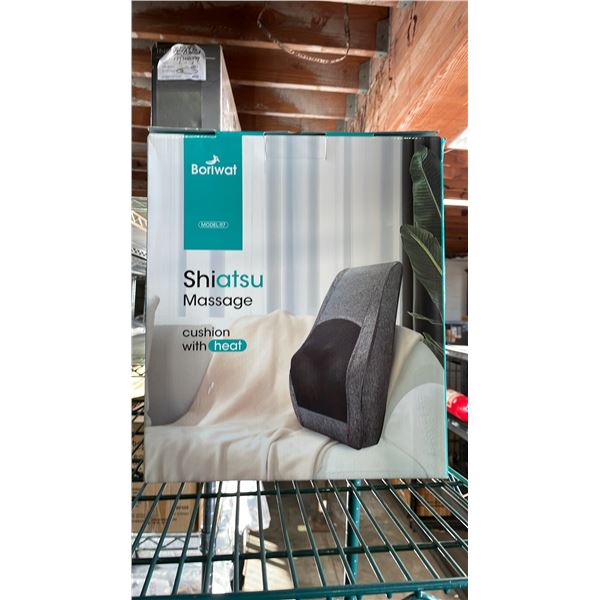 *NEW IN BOX* BORIWAT SHIATSU MASSAGE CUSHION WITH HEAT MODEL R7 (GRAY)