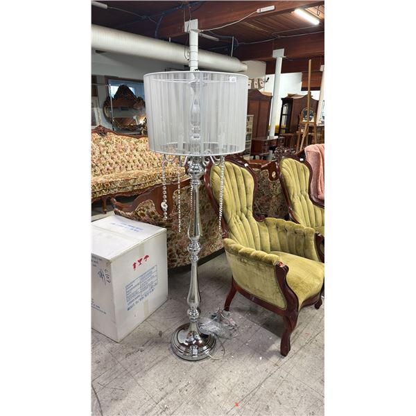 URBAN BARN "LIZA" CHROME FLOOR LAMP - *IN BOX*