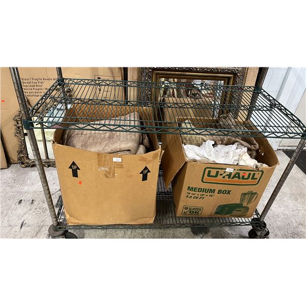 (2) BOXES OF ASSORTED TOWELS: MOST ARE BROWN OR WHITE