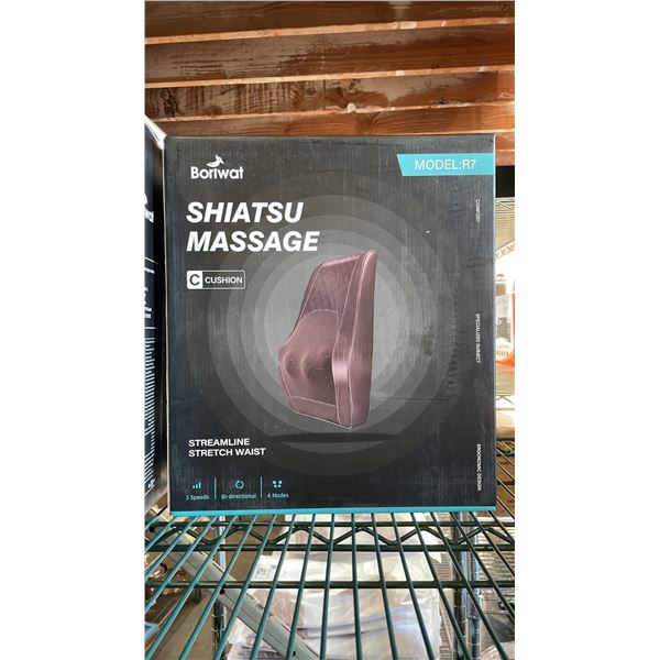 *NEW IN BOX* BORIWAT SHIATSU MASSAGE CUSHION MODEL R7 (BROWN)