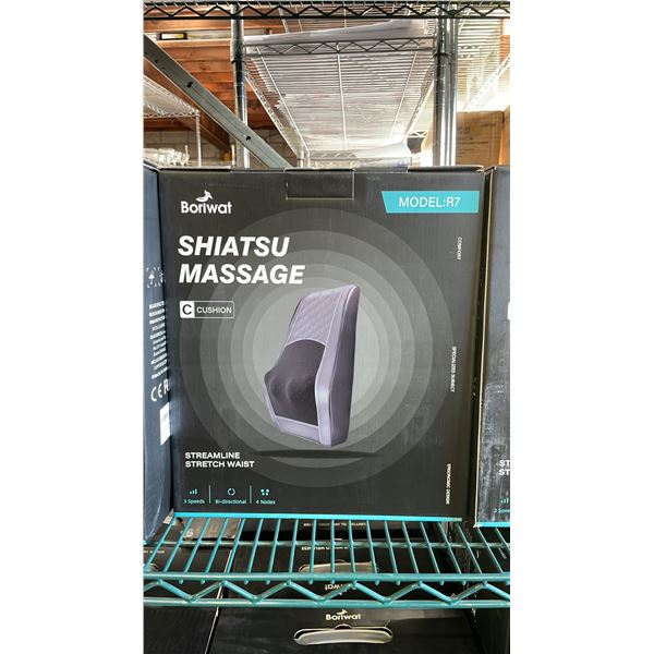 *NEW IN BOX* BORIWAT SHIATSU MASSAGE CUSHION MODEL R7 (GREY & BLACK)