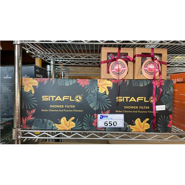 *NEW IN BOX* (2) SITAFL SHOWER FILTERS & (2) 4-PC CUPCAKE BATH BOMBS