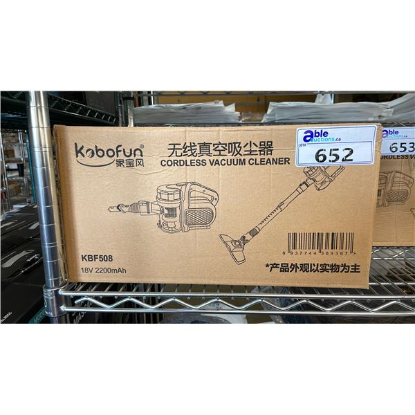 *NEW IN BOX* KOBOFUN CORDLESS VACUUM CLEANER KBF508