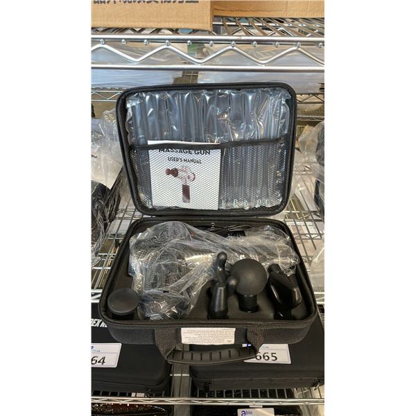 *NEW IN CASE* MASSAGE GUN WITH 6 ADJUSTABLE HEADS & 30 SPEED SETTINGS