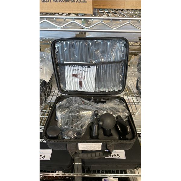 *NEW IN CASE* MASSAGE GUN WITH 6 ADJUSTABLE HEADS & 30 SPEED SETTINGS