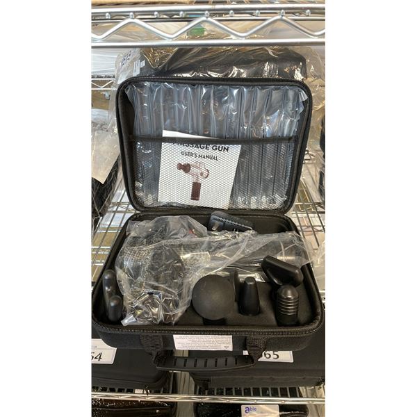 *NEW IN CASE* MASSAGE GUN WITH 6 ADJUSTABLE HEADS & 30 SPEED SETTINGS