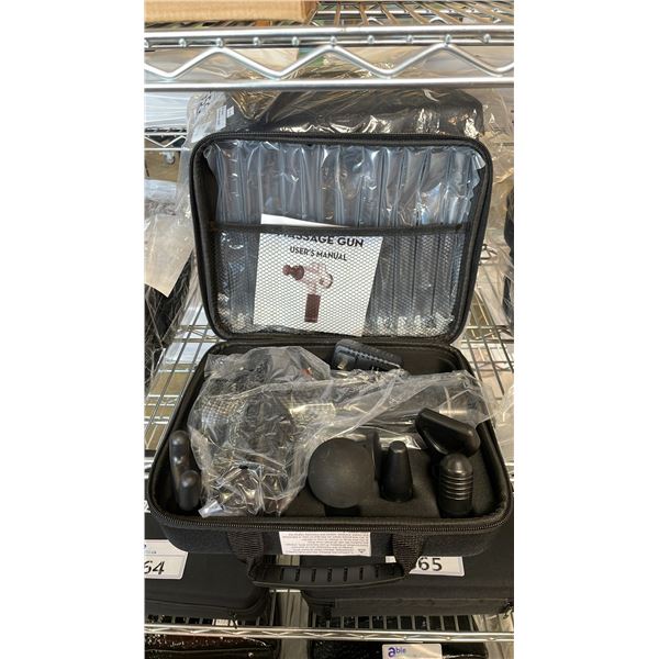 *NEW IN CASE* MASSAGE GUN WITH 6 ADJUSTABLE HEADS & 30 SPEED SETTINGS
