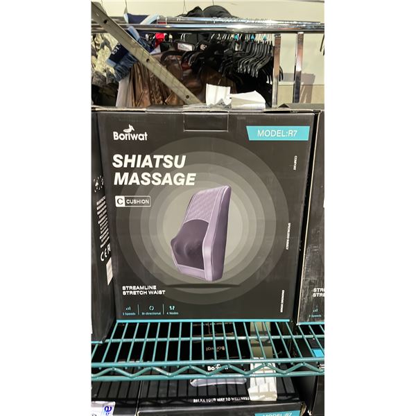 *NEW IN BOX* BORIWAT SHIATSU MASSAGE CUSHION MODEL R7 (GREY & BLACK)