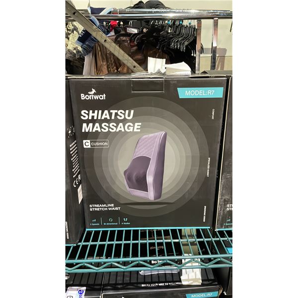 *NEW IN BOX* BORIWAT SHIATSU MASSAGE CUSHION MODEL R7 (GREY & BLACK)