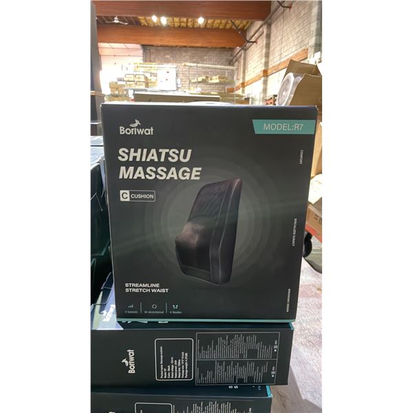 *NEW IN BOX* BORIWAT SHIATSU MASSAGE CUSHION MODEL R7 (BLACK)