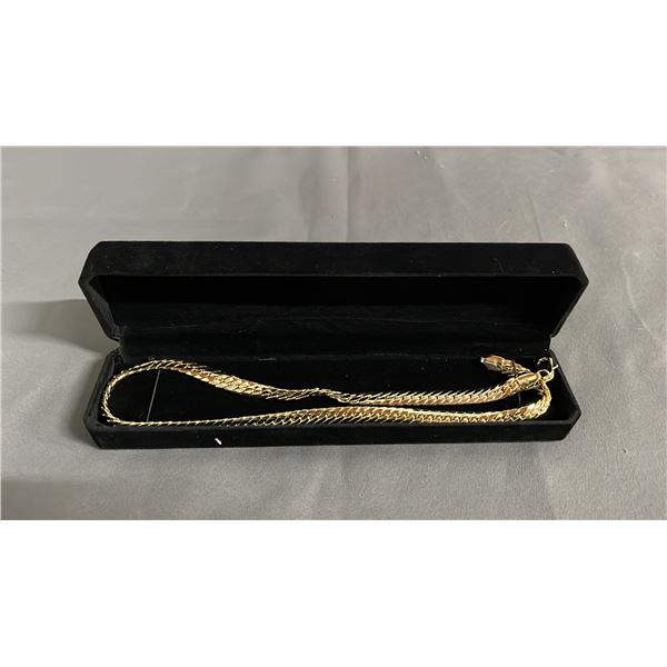 NEW 14K GOLD PLATED 8 MM SERPENTINE NECKLACE: 20" LONG