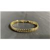 Image 2 : NEW 14K GOLD PLATED 8 MM SERPENTINE BRACELET: 8" LONG