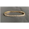 Image 2 : NEW 18K GOLD PLATED 4MM PRINCESS CUT SIMULATED DIAMOND (CZ) TENNIS BRACELET