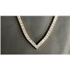 Image 3 : NEW 18K GOLD PLATED 4 MM PRINCESS CUT SIMULATED DIAMOND (CZ) TENNIS NECKLACE: 18" LONG