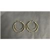 Image 2 : NEW 14K GOLD PLATED 40 MM DOUBLE HOOP EARRINGS