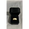 Image 1 : NEW 18K GOLD PLATED 8 MM SIMULATED DIAMOND (CZ) RING: SIZE 7