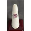 Image 2 : NEW PLATINUM PLATED 3 MM EMERALD CUT PINK SIMULATED DIAMOND (CZ) TRINITY RING