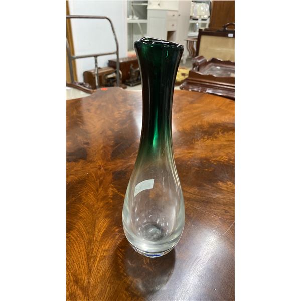 VAL ST. LAMBERT SIGNED 10" MID CENTURY CRYSTAL BUD VASE