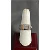Image 2 : NEW PLATINUM PLATED 0.6 CT SIMULATED DIAMOND (CZ) MAN'S RING: RESIZEABLE BAND