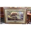 Image 1 : ROBERT BATEMAN "GRIZZLY AND CUBS" PRINT (33 3/4" X 24 3/4" FRAMED)