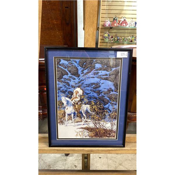 BEV DOOLITTLE "EAGLE HEART" PRINT (14 1/2" X 11 1/2" FRAMED)