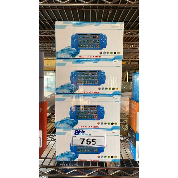 *NEW IN BOX* (4) HANDHELD VIDEO GAME CONSOLES