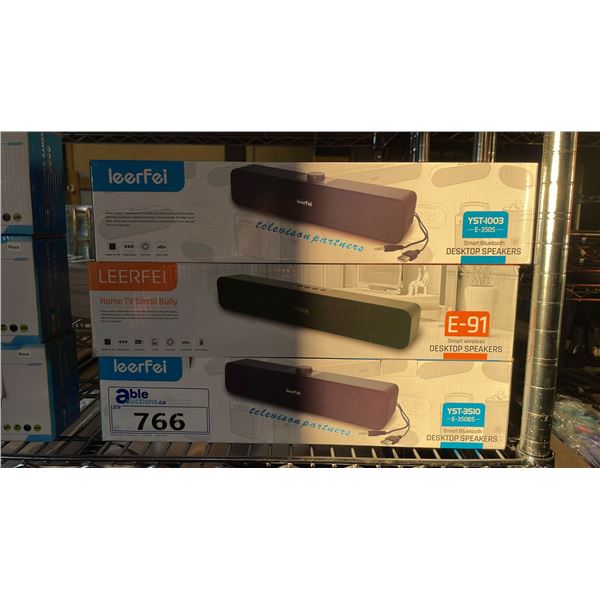 *NEW IN BOX* (3) LEERFEI DESKTOP SPEAKERS