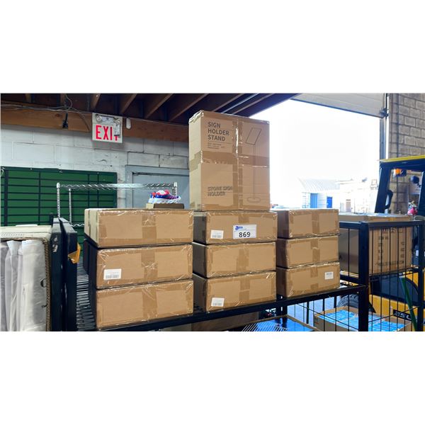 *NEW IN BOX* SHELF OF SIGN HOLDER STANDS