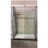 Image 1 : GLASS SHOWCASE *1 SHELF (JAMMED INSIDE), BACK PANEL NEEDS REPAIR*