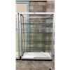 Image 1 : GLASS SHOWCASE WITH SHELVES *BACK PANEL NEEDS REPAIR*