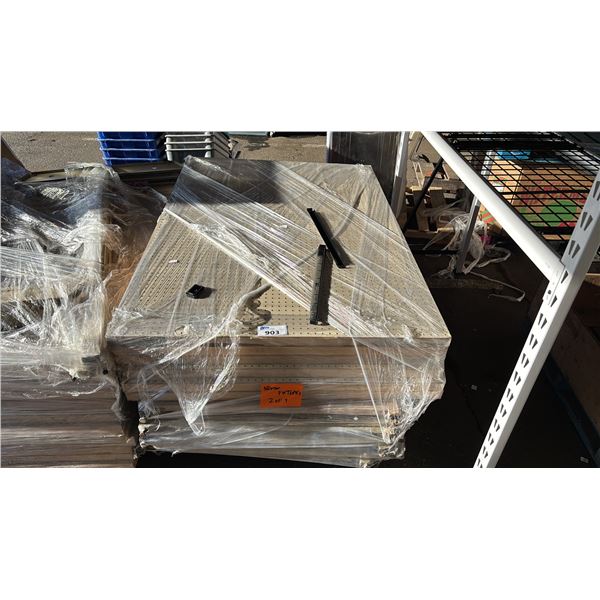PALLET OF CORKBOARD RACKING FIXTURES