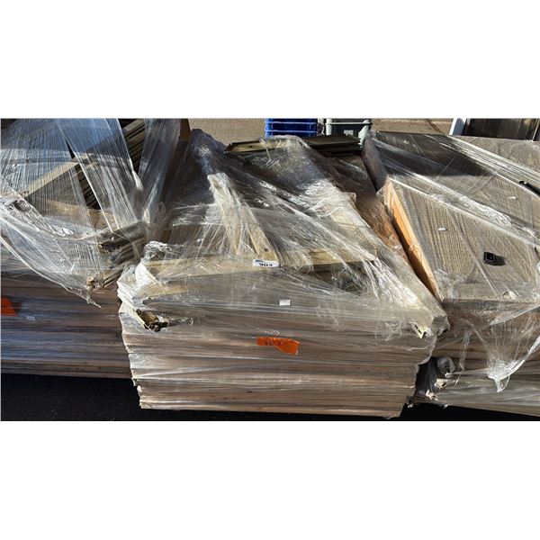 PALLET OF CORKBOARD RACKING FIXTURES