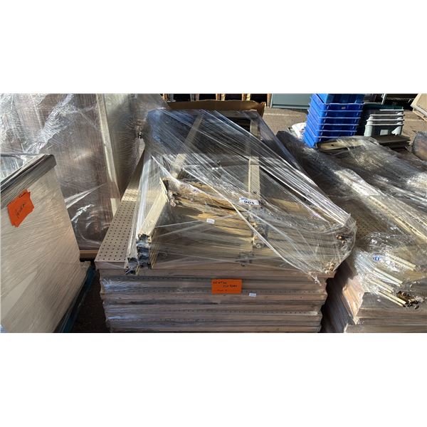 PALLET OF CORKBOARD RACKING FIXTURES