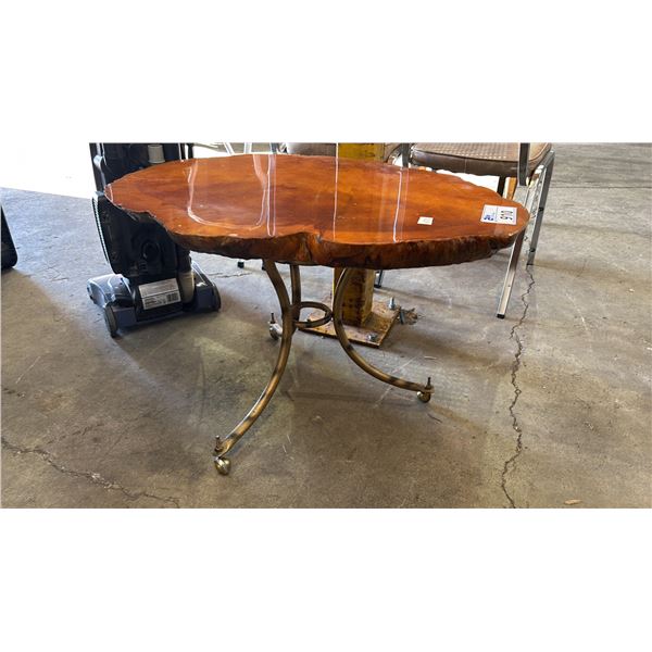 LIVE EDGE PORTABLE TABLE 30" X 24" X 19"