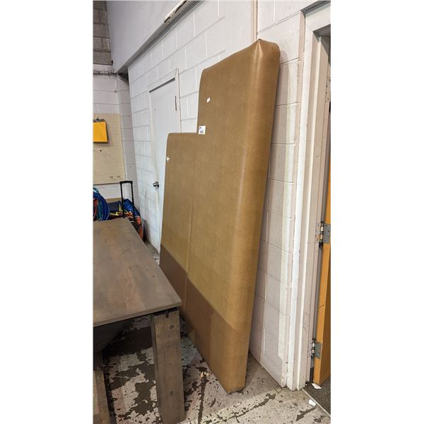 (2) ASSORTED SIZE LEATHER BENCH TOPS 29" X 80" & 29" X 64"