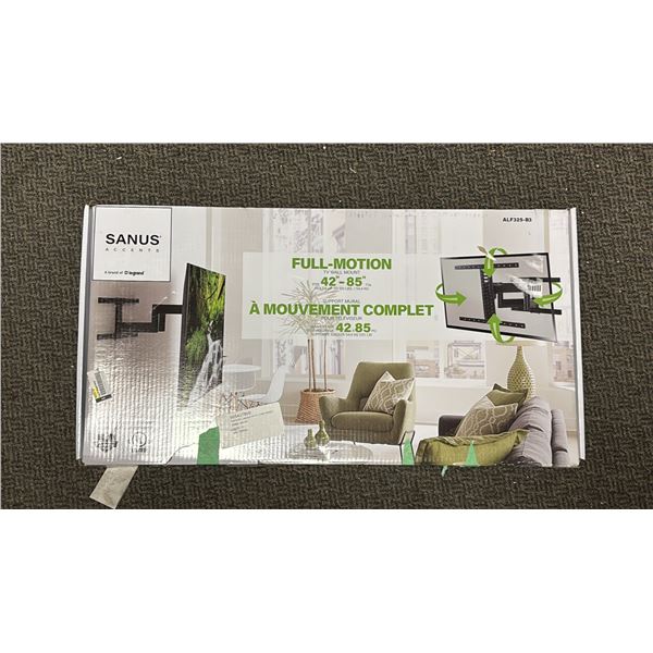 SANUS ACCENTS FULL MOTION TV WALL MOUNT: FITS 42"-85" TVS UP TO 120LBS