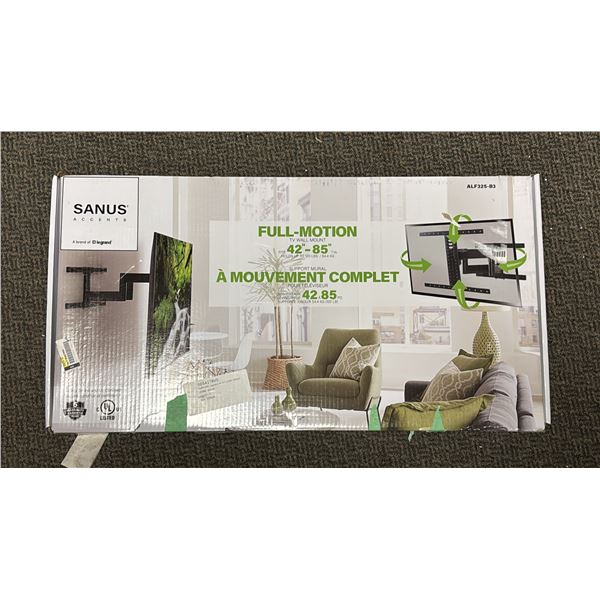 SANUS ACCENTS FULL MOTION TV WALL MOUNT: FITS 42"-85" TVS UP TO 120LBS