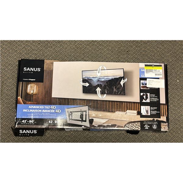 SANUS ELITE ADVANCED TILT 4D PREMIUM TV WALL MOUNT: FITS 42"-90" TVS UP TO 150LBS