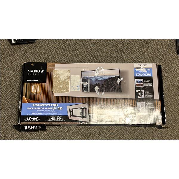 SANUS ELITE ADVANCED TILT 4D PREMIUM TV WALL MOUNT: FITS 42"-90" TVS UP TO 150LBS