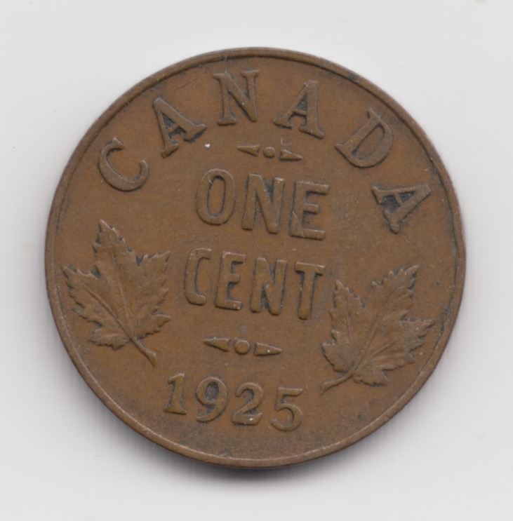 1925 Canada 1 Cent Coin