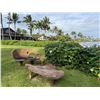 Image 2 : Carved Wooden Outdoor Bench 52" x 19" x 34"H & Table 38" x 57" x 20"H