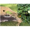 Image 5 : Carved Wooden Outdoor Bench 52" x 19" x 34"H & Table 38" x 57" x 20"H