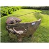 Image 8 : Carved Wooden Outdoor Bench 52" x 19" x 34"H & Table 38" x 57" x 20"H