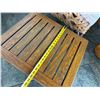 Image 10 : Rattan Side Chair w/ Woven Back & Seat Cushion 26" x 42"H w/ Wooden Table 20" x 23" x 10"H